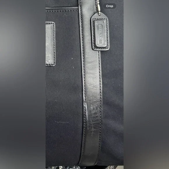 Coach 2006 black nylon and leather weekend/carry-on bag EUC - Picture 13 of 15